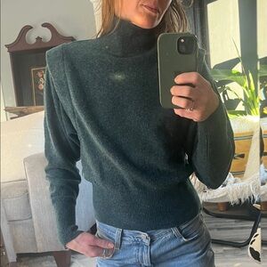 Prologue Mock Neck Tuck Shoulder Pullover Sweater.